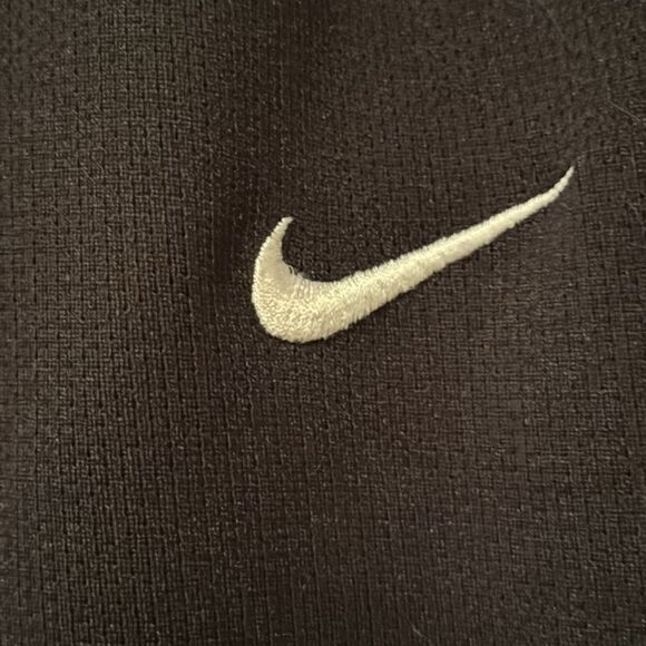 Nike Black Joggers Basketball Pants Size Medium White Stripe On Side - Picture 2 of 7